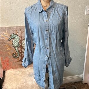J. Jill Light Blue Button Down Shirt